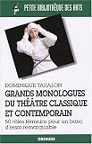 Revue Gremese  / Grands monologues du théâtre classique et contemporain : 50 Rôles féminins pour un banc d'essai remarquable