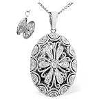 9ct White Gold Diamond Pendant