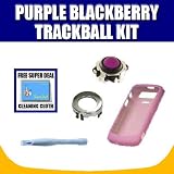 Purple BlackBerry Trackball + Light Pink BlackBerry Skin for BlackBerry Pearl Devices with Exclusive FREE Complimentary Super Deal Micro Fiber Cleaning Cloth