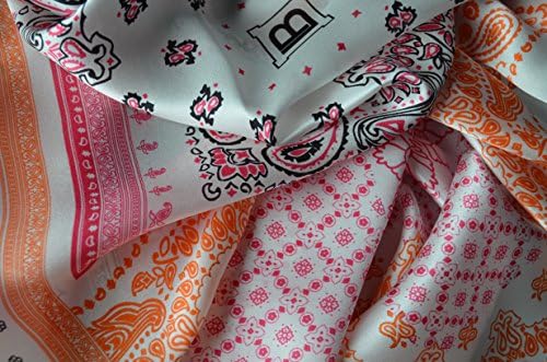 Laura Biagiotti Designer Women's Fashion Luxury 100% Silk Satin Square Scarf 90x90 cm (35"x35") Black & White