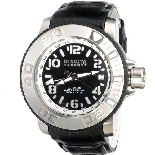 Invicta 1129 Sea Hunter Reserve Swiss Automatic Watch - Leather Band