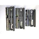 Pittsburgh Pro Reversible Click Type Torque Wrench Sizes 1/4-Inch, 3/8-Inch, 1/2-Inch, Set of 3