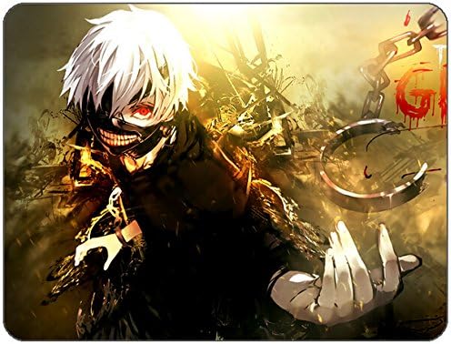 Petty Cabin Japanese Anime Tokyo Ghoul Mouse Pad Kaneki Ken Small Size Mice Pad 9.8*7.4*0.11 Inch 2pcs (Design G)
