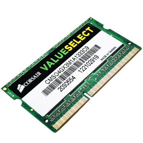 Corsair 4GB (1x4GB) DDR3 1333 MHz (PC3 10666) Laptop Memory (CMSO4GX3M1A1333C9)