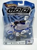 Hot Wheels Blue and Black Moto #11 (Motorcycle with Rider Action Figure)