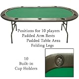 Full Size Texas Holdem Green Felt Poker Table 83 x 44