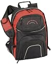 Schulrucksack Rucksack Sportrucksack mit Organizer und Kopfhöhrerausgang rot/schwarz ca. 32x44x22 cm