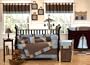 JoJo Designs Infant Boy Nursery Baby 9 Piece Crib Bedding Set - Soho Blue and Brown