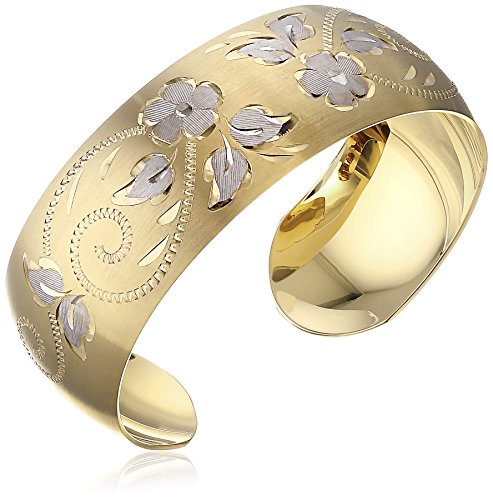 14k Yellow Gold-Filled Hand Engraved Cuff Bracelet