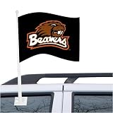 Oregon State Beavers Black Car Flag