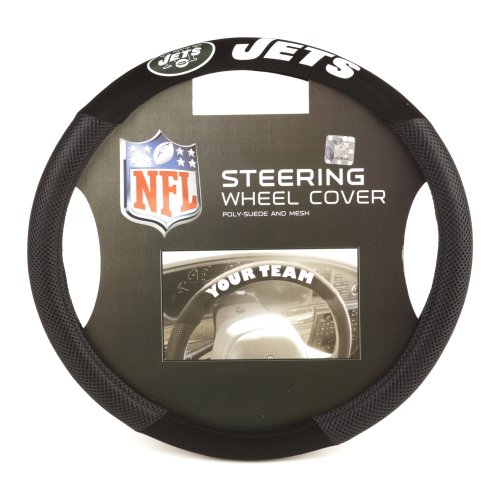 NFL New York Jets Poly-Suede Steering Wheel Cover at Amazon.com
