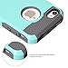 iPhone 4 Case, JAHOLAN Dual Layer Hybrid Luxury Fashion Shockproof Soft Hard Case Cover for Apple iPhone 4 4S (Mint + Grey)