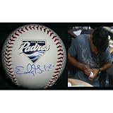 Edgar Gonzalez (San Diego Padres) Signed Autographed Team Logo Baseball (PSA/DNA COA)