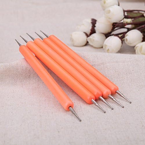 5PCS Manicure Tool 2 way Nail art Dotting tool Painting Kit Nail Art Gel Dot dotting pen nail brushes styling tools polish