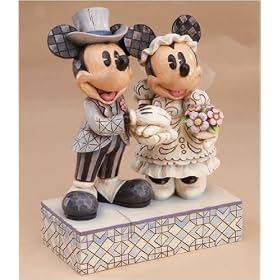 Jim Shore / Disney Traditions - Mickey & Minnie Wedding Figurine / Cake Topper: Congratulations