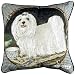Maltese Dog Animal Decorative Accent Throw Pillow 17" x 17"