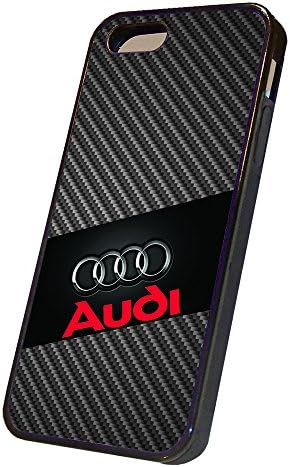 iPhone 5, iPhone 5s TPU Rubber Case Black, Audi Car Simulated Carbon Fiber Design, Product of Sublifascination U.S.A., DOES NOT FIT THE IPHONE 5C