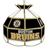 NHL1600-BB - NHL Boston Bruins Stained Glass Tiffany Lamp - 16 inch diame
