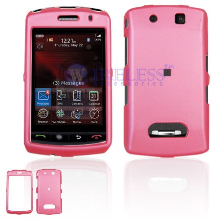 Pink Rubber Feel Snap-On Cover Case Cell Phone Protector for BlackBerry Storm 9500 Thunder 9530 [Beyond Cell Packaging]