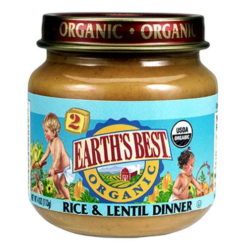 Earth's Best 2nd Rice & Lentil, 4 Ounce Jars (Pack of 24) by Earth's Best