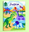 Olive Kids - Dinosaurs Personalized Canvas Art