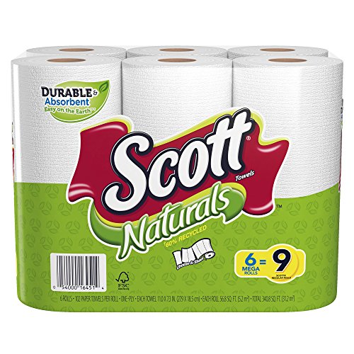 Scott Naturals towels cas mega roll White 6-pack 102 (054000164514)