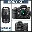 Sony Alpha A200W 10.2MP Digital SLR Camera Kit with Super SteadyShot Image Stabilization with 18-70mm f/3.5-5.6 and 75-300mm f/4.5-5.6 Lenses