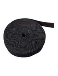 Speakers: TNP Hook And Loop Tape Strap Cable Ties Fastener (Black) (15 Feet) - Sticky Self Adhesive Nylon Fabric Roll Wrap 0.75" Wide 5 Yards Reusable For Cutting Custom Length Cord Wire Fastening - TNP Products