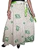 Wrapskirts Vintage Silk Sari Reversible Grey Wrap Around Skirt for Womens