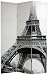 Double Sided Eiffel Tower Canvas Room Divider