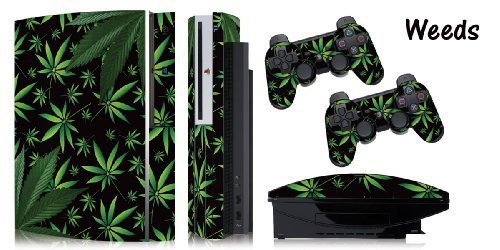 Protective skins for FAT Playstation 3 System Console, PS3 Controller skin 