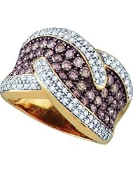 2.03CTW COGNAC DIAMOND LADIES FASHION BAND