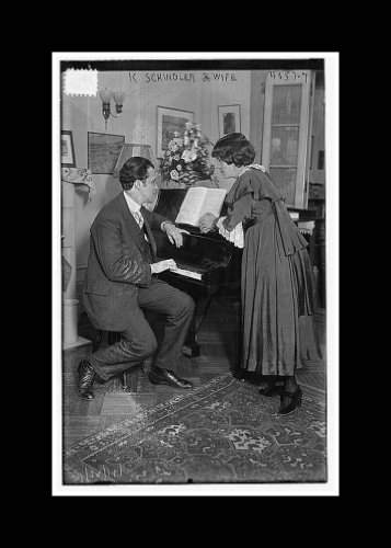 piano map:Reprint K. Schindler & wife at piano 1900 Images