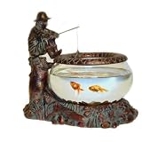 Bronze Little Fisherman Fish Bowl - Large (11 x 8 x 11)