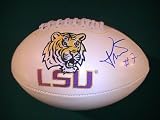 Honey Badger Lsu Signed Autographed Full Size Football and Case Matching Numbers