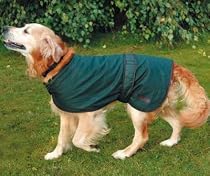 Waxed Cotton Dog Jacket / Coat - Fleece Lined, size: MEDIUM