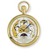 Avalon 17-jewel Mechanical Skeleton Dual Time Zone Pocket Watch with Chain # 8626G by Avalon
