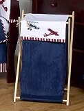 Baby and Kids Clothes Vintage Aviator Airplane Laundry Hamper by JoJo Designs