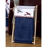 Baby and Kids Clothes Vintage Aviator Airplane Laundry Hamper by JoJo Designs