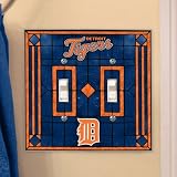 Detroit Tigers - MLB Art Glass Double Switch Plate Cover