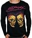 ED HARDY Christian Audigier Mens Punk Tattoo Skull Mohawks Long Sleeve T-Shirt Tee Top Black
