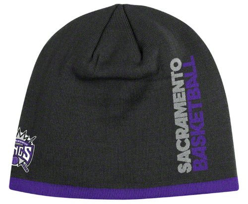 SACRAMENTO KINGS NBA CUFFLESS TEAM KNIT BEANIE HAT/CAP BY ADDIAS-HARDWOOD CLASSICS SERIES