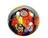 Murano Design Mouth Blown Flame Rainbow Ex Large Size Millefiori Art Glass Paperweight PW-1116