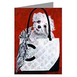 Maltese in a Haute Couture Handbag Greeting Card Set