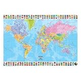 World Map Political English Language HUGE LAMINATED POSTER