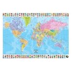 World Map Political English Language Huge Laminated Poster