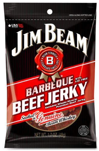 Jim Beam Barbeque Beef Jerky, 1.7-Ounce Bags (Pack of 8) by Jim Beam