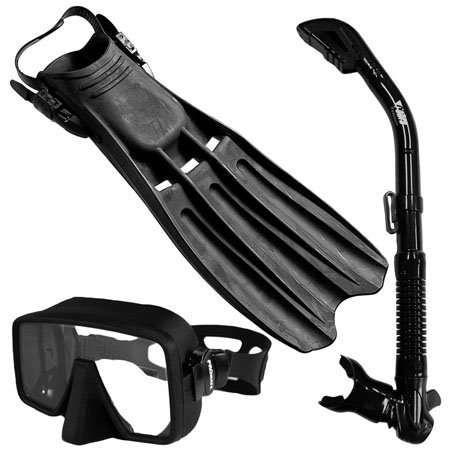 Scuba Diving Snorkeling Mask Snorkel Fins Gear Set