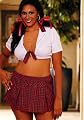 Plus Size School Me Crop Top And Plaid Skirt Set (Plaid;Plus Size)