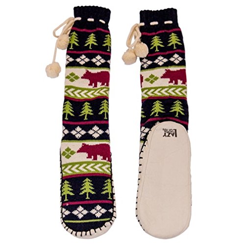 Lazy One Fair Isle Mukluk Slippers, Bear